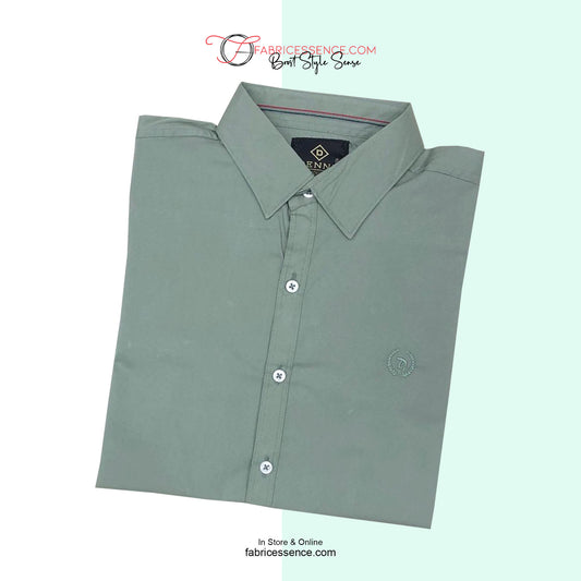 X Men's Casual Shirt Slim Fit - Olive || SCS0009 |