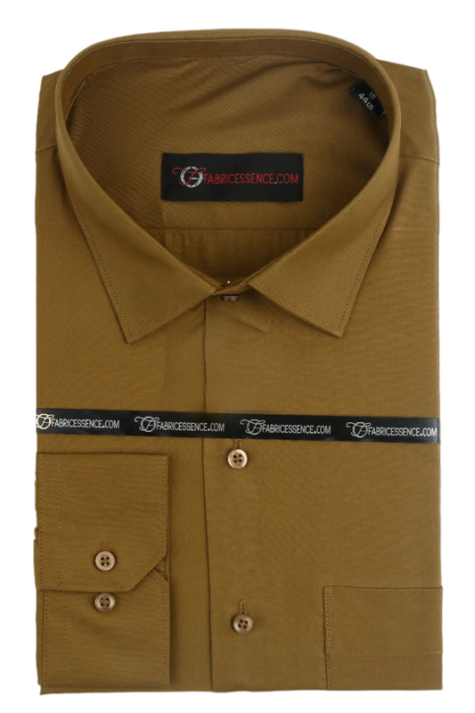 Men's Plain Formal Shirt - | Brown | FE1199BC