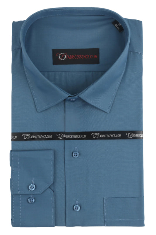 Men's Plain Formal Shirt - | Grayish Blue | FE1199DSB |