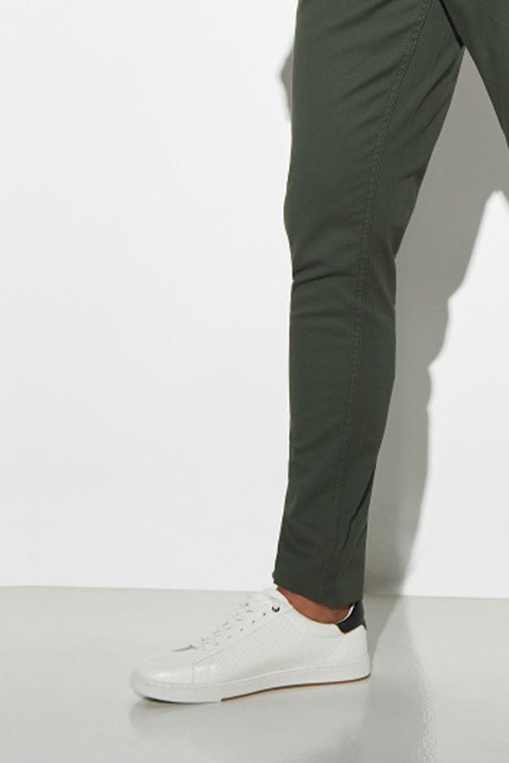 Chino Cotton Slim Fit Dress Pants - | Olive Green | FE03