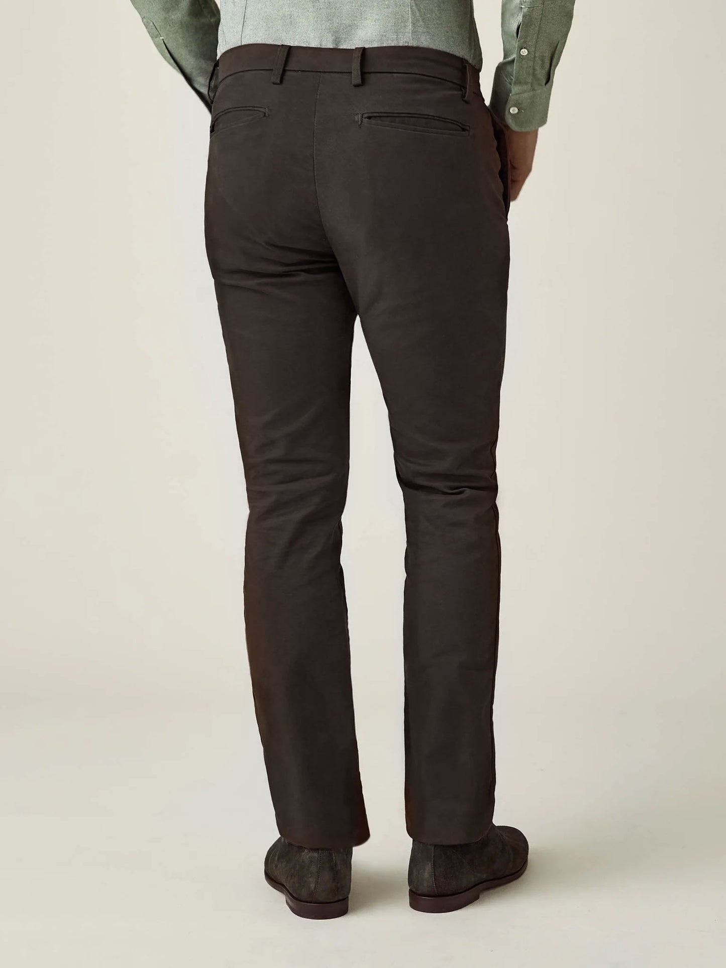 Chino Cotton Slim Fit Dress Pants - | Dark Brown | FE101