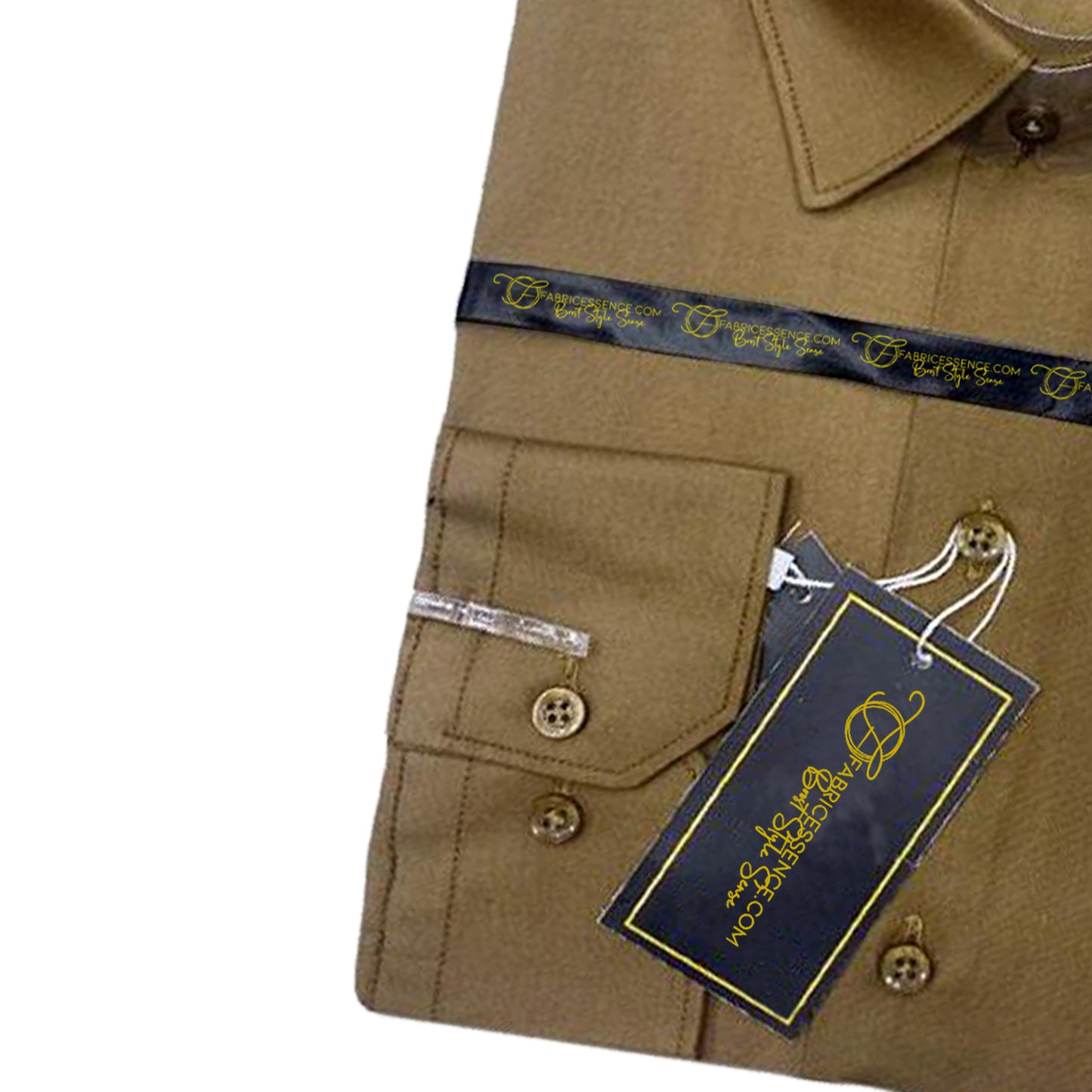 Men's Plain Formal Shirt - | Dark Brown | FE1199CC