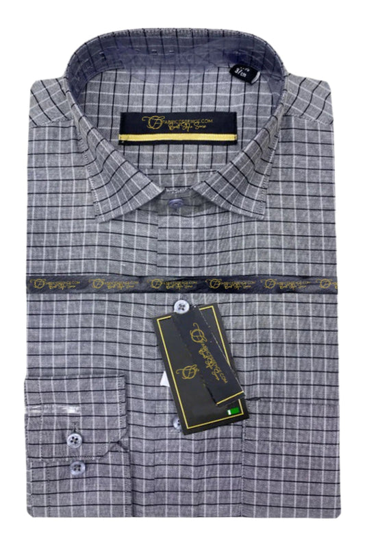 Bespoke Check Formal Shirt - CFS-0050 | Full Sleeves, Cotton, Regular Fit