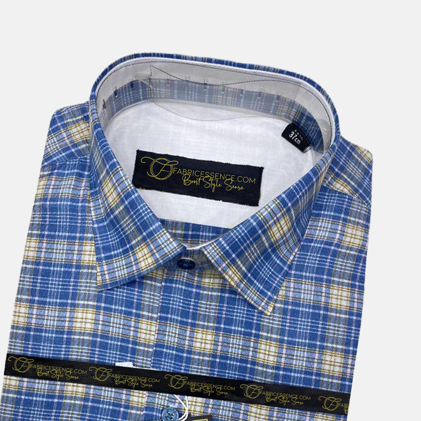 Men's Check Formal Shirt - CSM-2404 | Size 17 to 17.5, Full Sleeves, Comfortable Cotton