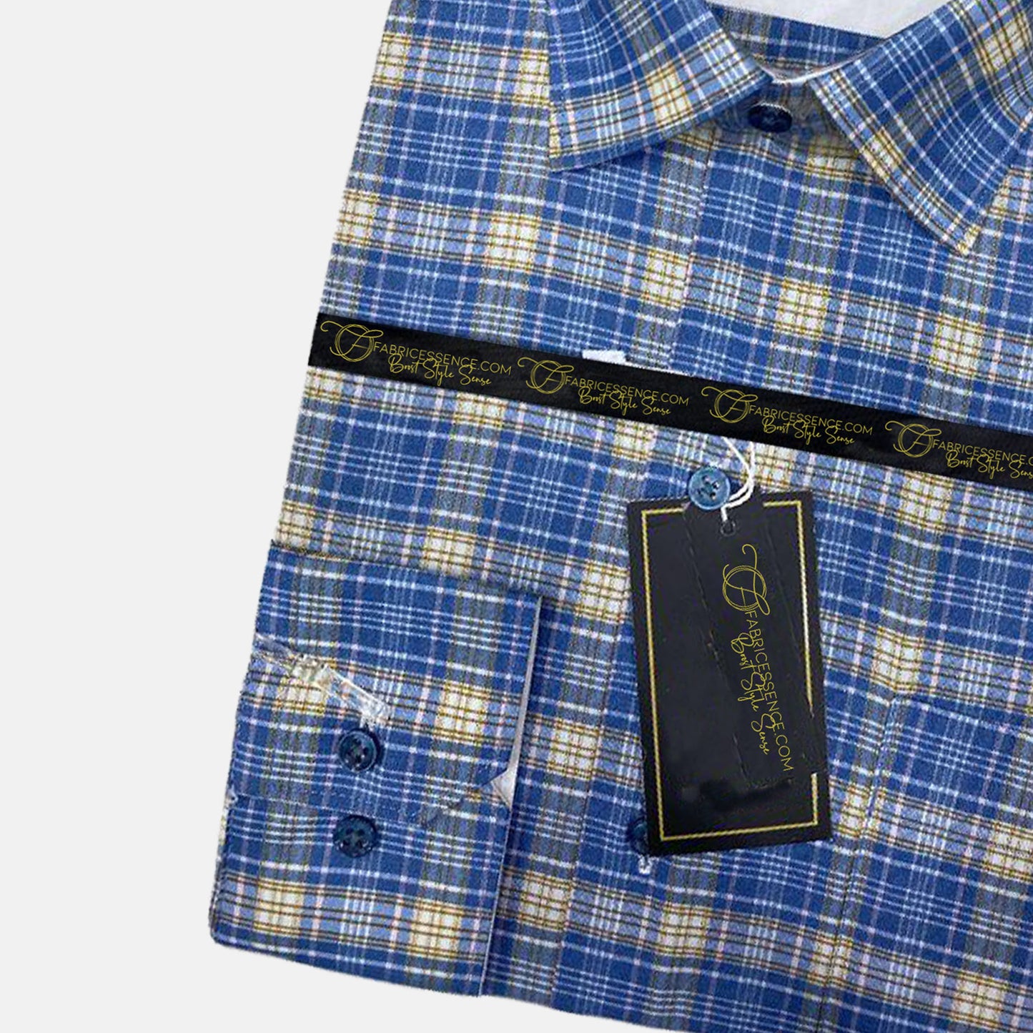 Men's Check Formal Shirt - CSM-2404 | Size 17 to 17.5, Full Sleeves, Comfortable Cotton
