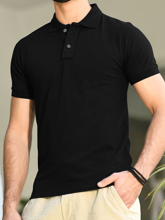 Polo T-Shirt Basic - Black - POLO-028
