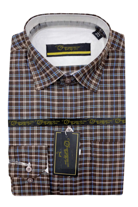 Check Formal Shirt - CFS-0051 | Full Sleeves, Cotton, Regular Fit