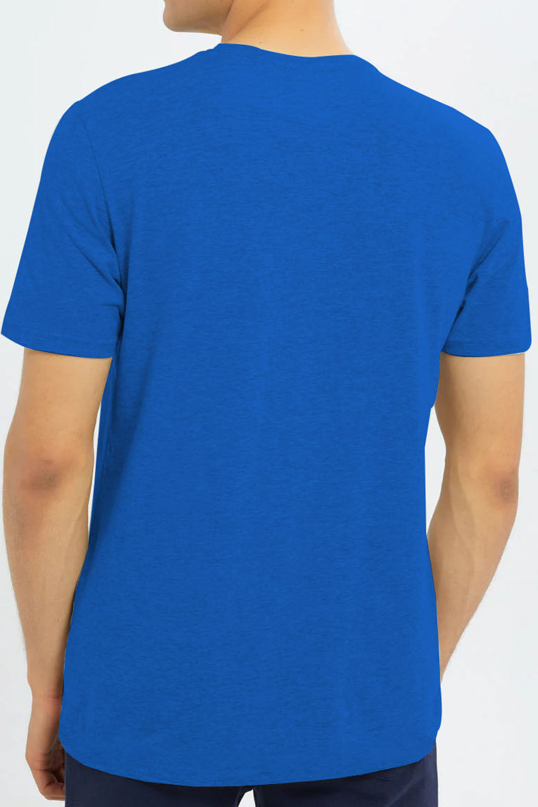 T-Shirt Plain Round Neck - Blue - RNTS-105 |