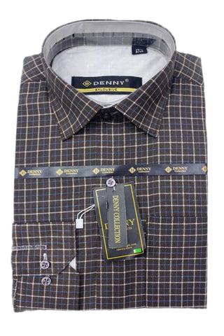Check Formal Shirt - CFS-0039 | Full Sleeves, Regular Fit, Cotton | Affordable Quality | Sizes 14.5 to 16.5
