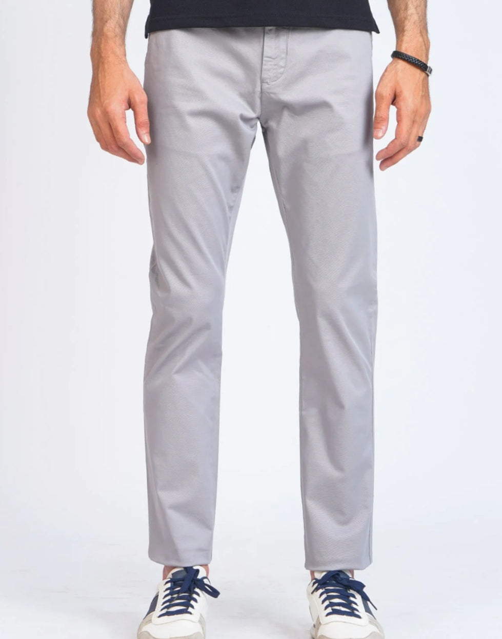 Chino Cotton Slim Fit Dress Pants | Light Grey | FE13