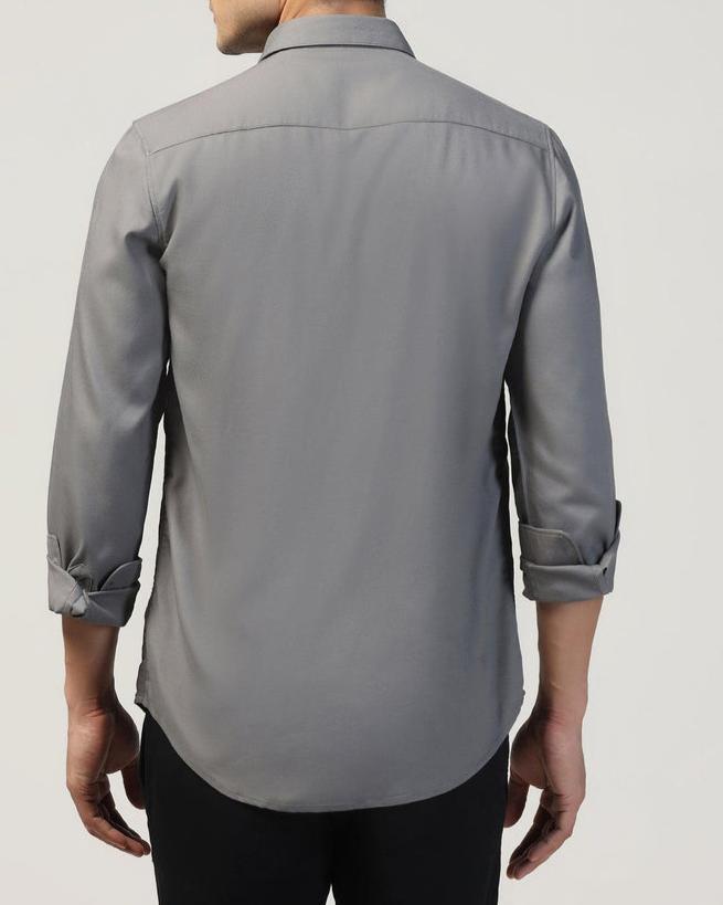 Z Men's Casual Shirt Slim Fit - Grey || SCS00019 |