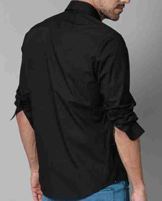 Z Men's Casual Shirt Slim Fit - Black || SCS0005 |