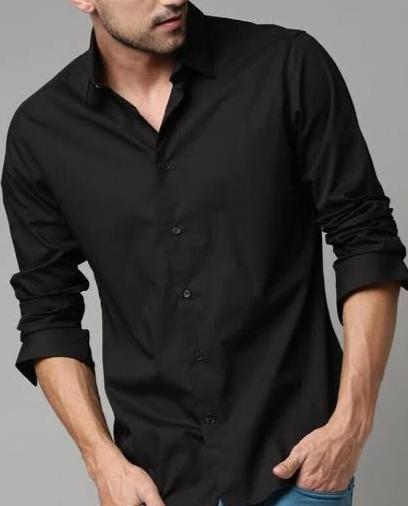 Z Men's Casual Shirt Slim Fit - Black || SCS0005 |