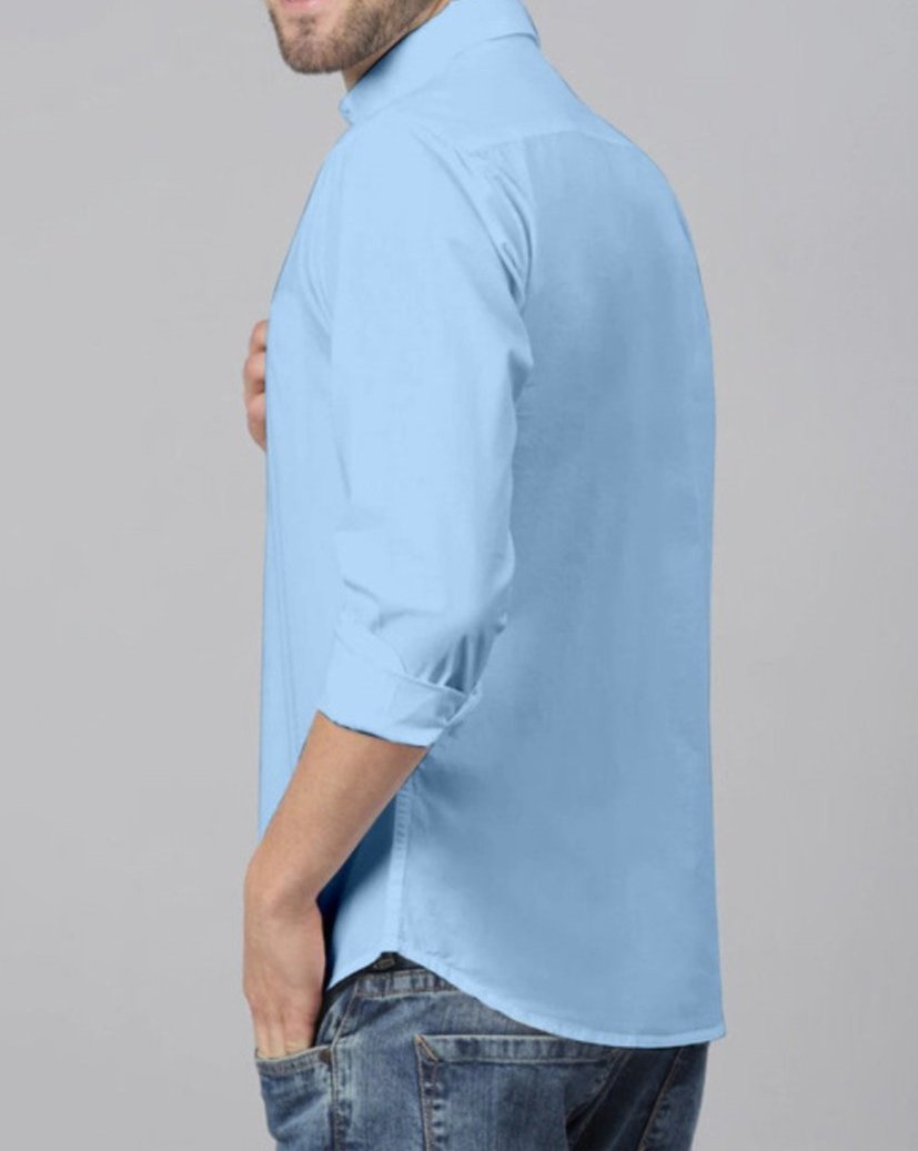 Z Men's Casual Shirt Slim Fit- Light Blue || SCS0031 |