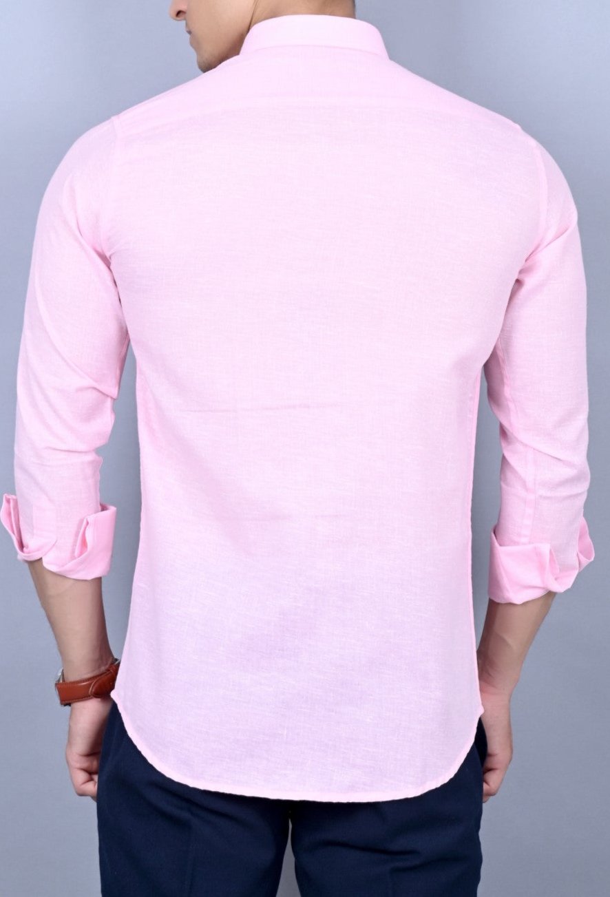 Z Men's Casual Shirt Slim Fit - Light Pink || SCS0014 |