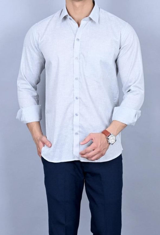 Z Men's Casual Shirt Slim Fit- Ice Blue || SCS0031 |
