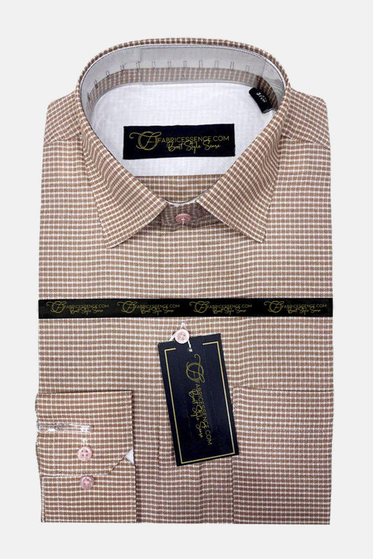 Check Formal Shirt - CSM-2401 | Size 17 to 17.5, Full Sleeves, Soft Cotton