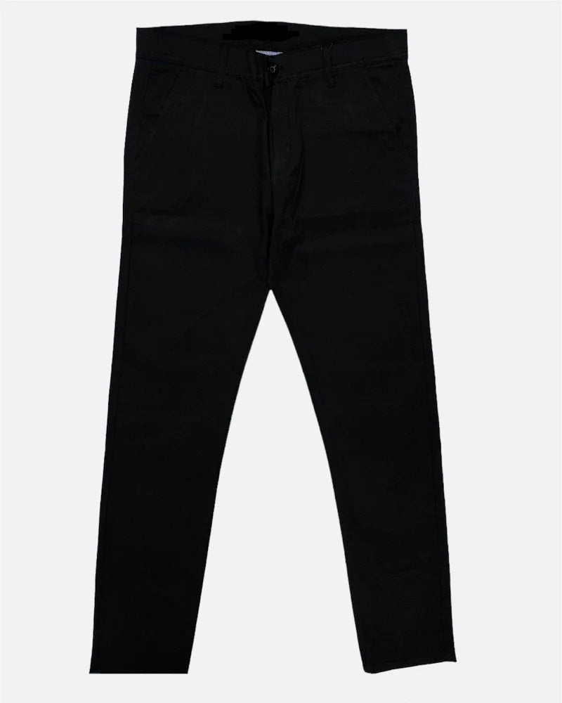 Chino Cotton Slim Fit Dress Pants - | Black | FE08