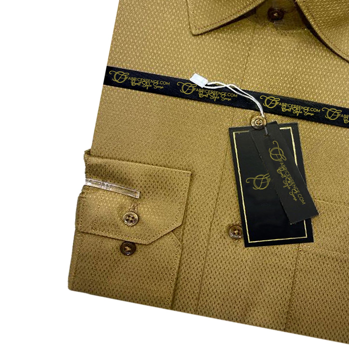 Self Dot Design Dobby Formal Shirt - Brown | DFE2408 |