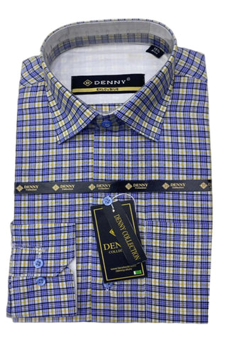 Check Formal Shirt - CFS-0034 | Full Sleeves, Regular Fit, Cotton | Affordable Quality | Sizes 14.5 to 16.5