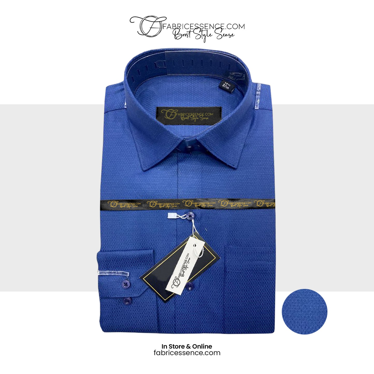 Self Diamond Design Dobby Formal Shirt - Royal Blue | DFE2410 |