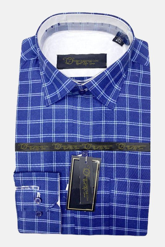 Check Formal Shirt - CSM-2411 | Size 17 to 17.5, Full Sleeves, Premium Cotton Quality
