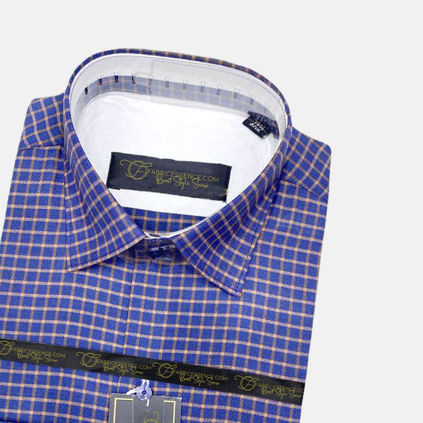 Contemporary Men's Check Formal Shirt - CSM-2412 | Size 17 to 17.5, Full Sleeves, Soft Cotton Fabric