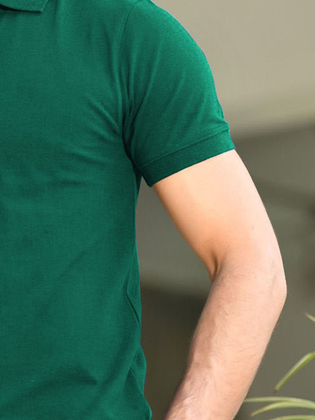 Polo T-Shirt Basic - Mid Green - POLO-027