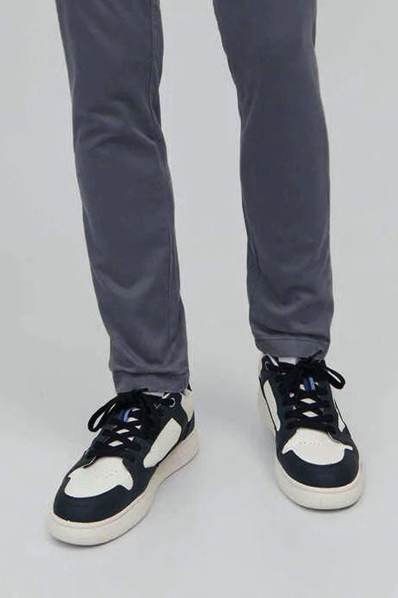 Chino Cotton Slim Fit Dress Pants - | Grey | FE05