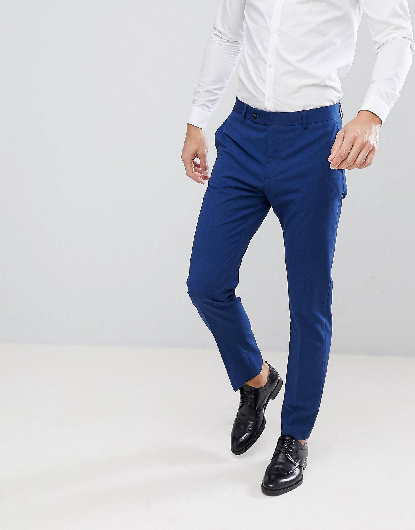 Slim Fit Chino Cotton Pants | Royal Blue | FE12