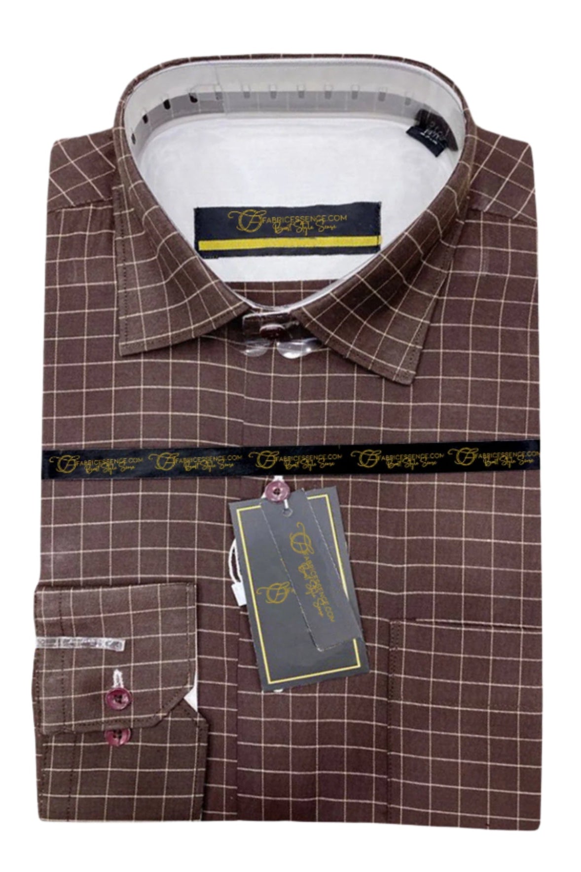 Bespoke Men's Check Formal Shirt - CFS-0049 | Classic Fit & Premium Quality