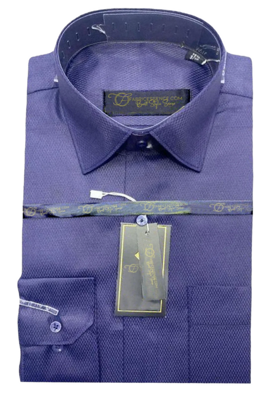 Self Diamond Design Dobby Formal Shirt - Blue | DFE2403 |