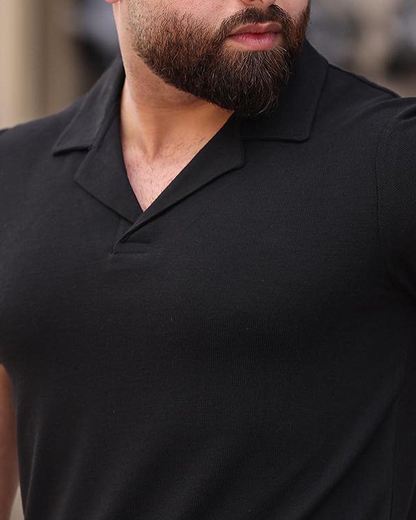 Polo Exclusive V Neck T-Shirt - Black (POLO-103)