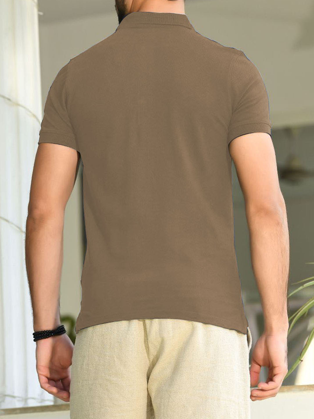 Polo T-Shirt Basic - Brown- POLO-024