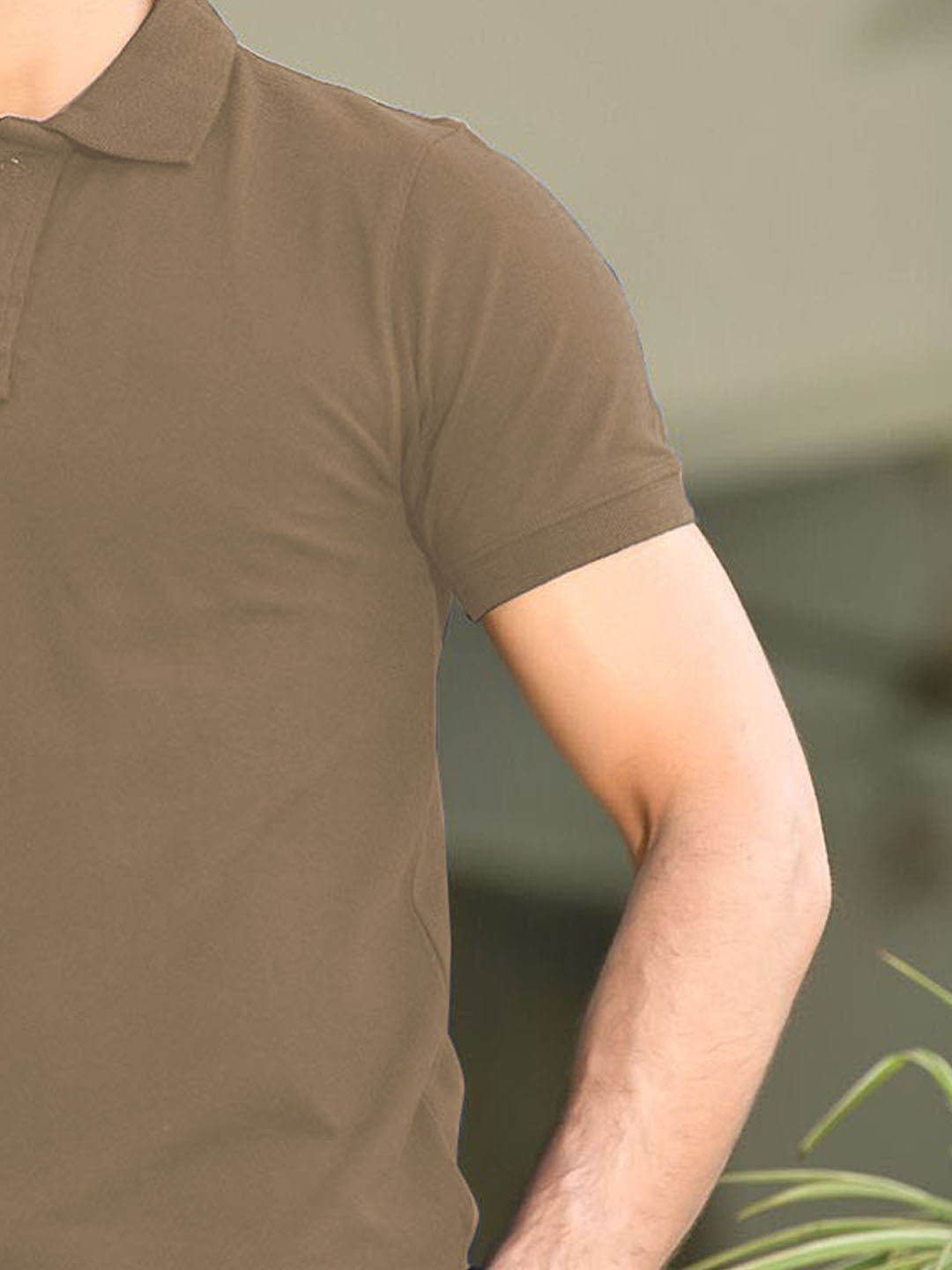 Polo T-Shirt Basic - Brown- POLO-024