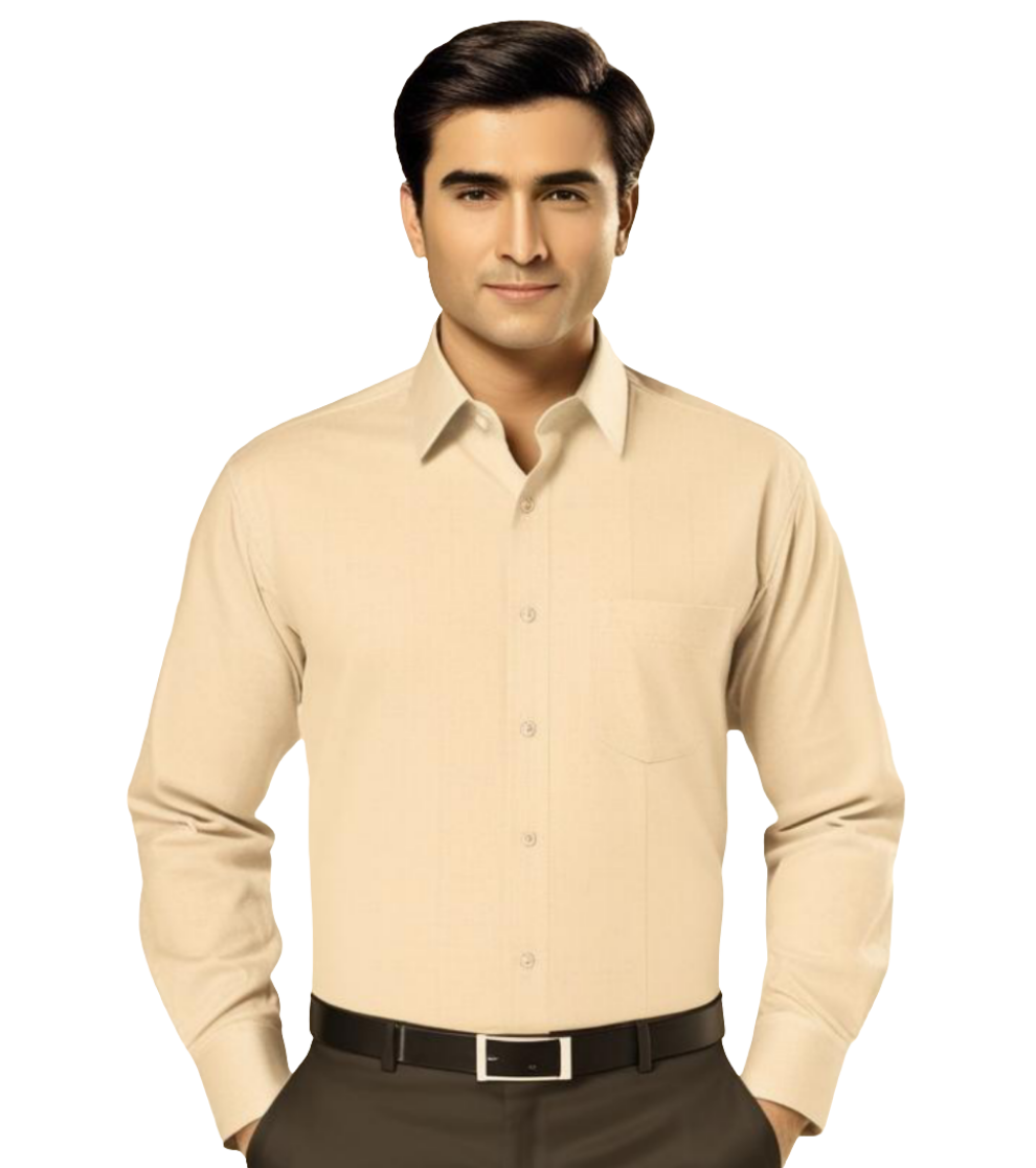 Men's Plain Formal Shirt - |Skin Color | FE1199SC