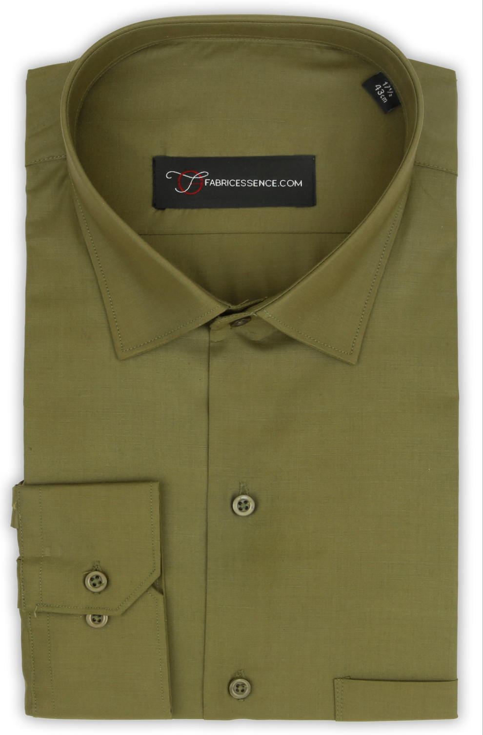 Men's Plain Formal Shirt - | Olive Green | FE1199OW