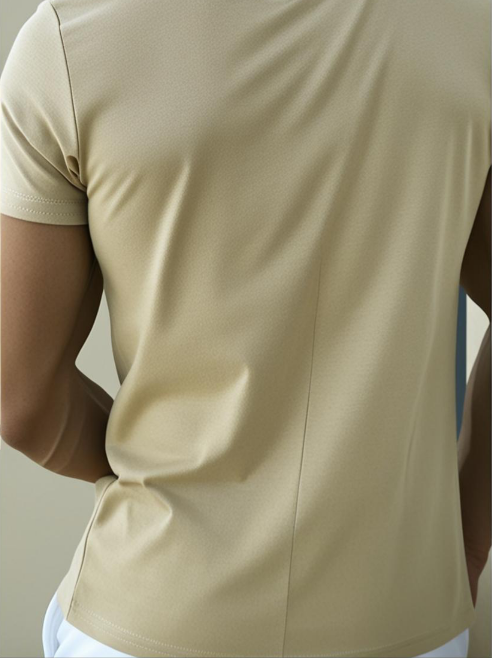 T-Shirt Plain Round Neck - Beige - RNTS-109
