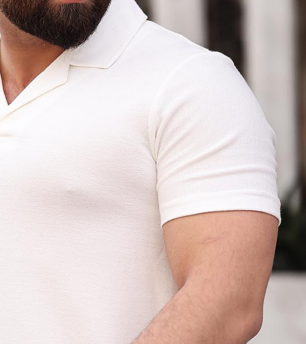 Polo Exclusive V Neck T-Shirt - White (POLO-101)