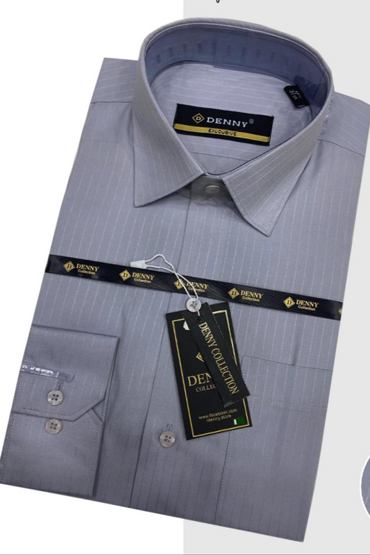 Self LINING Design Dobby Formal Shirt - Grey | MFE003 |