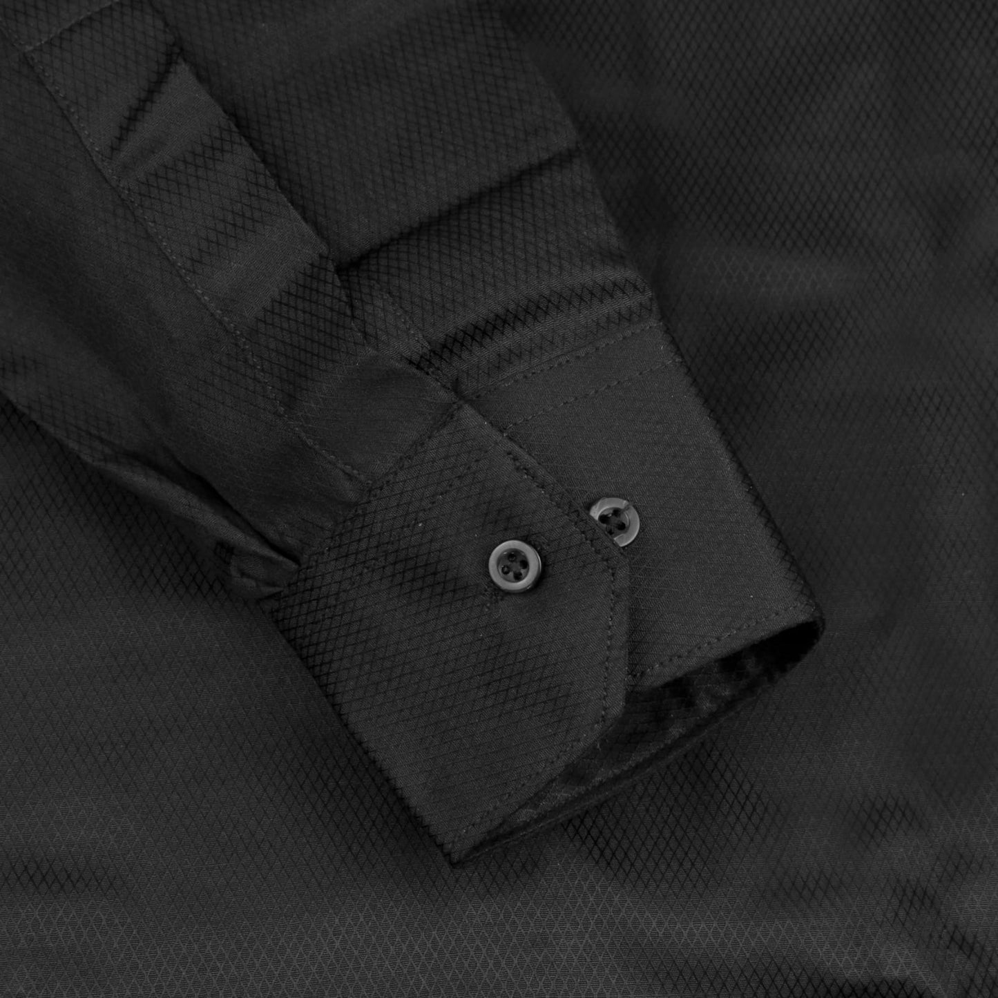 Diamond Design Dobby Formal Shirt - Black | MFE0024 |