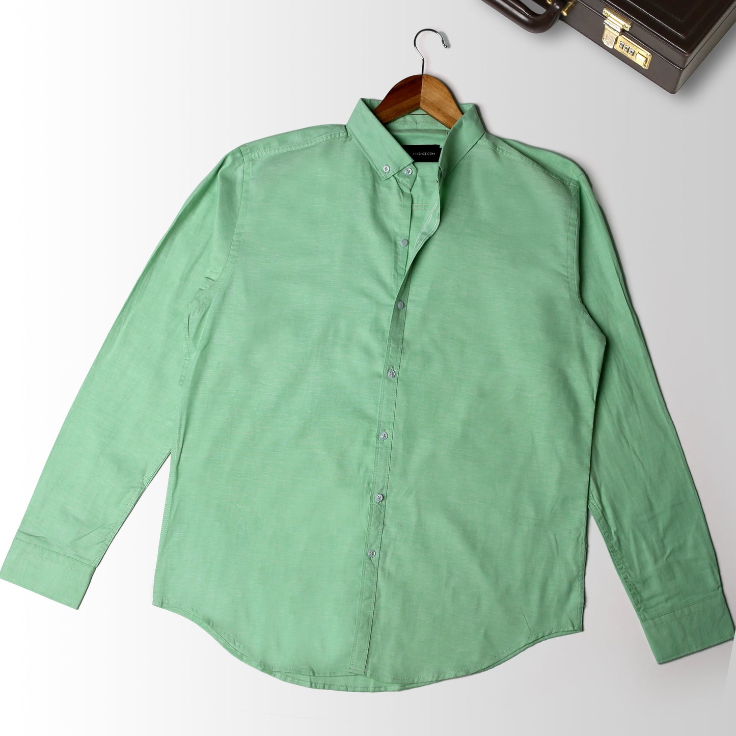 Slim Fit - Chambray Trendy Casual Shirt || Classy Light Green |