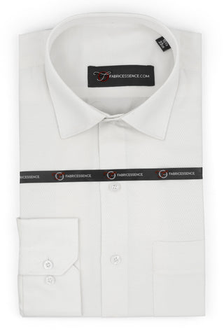Diamond Design Dobby Formal Shirt - Off White | DFE2409 |
