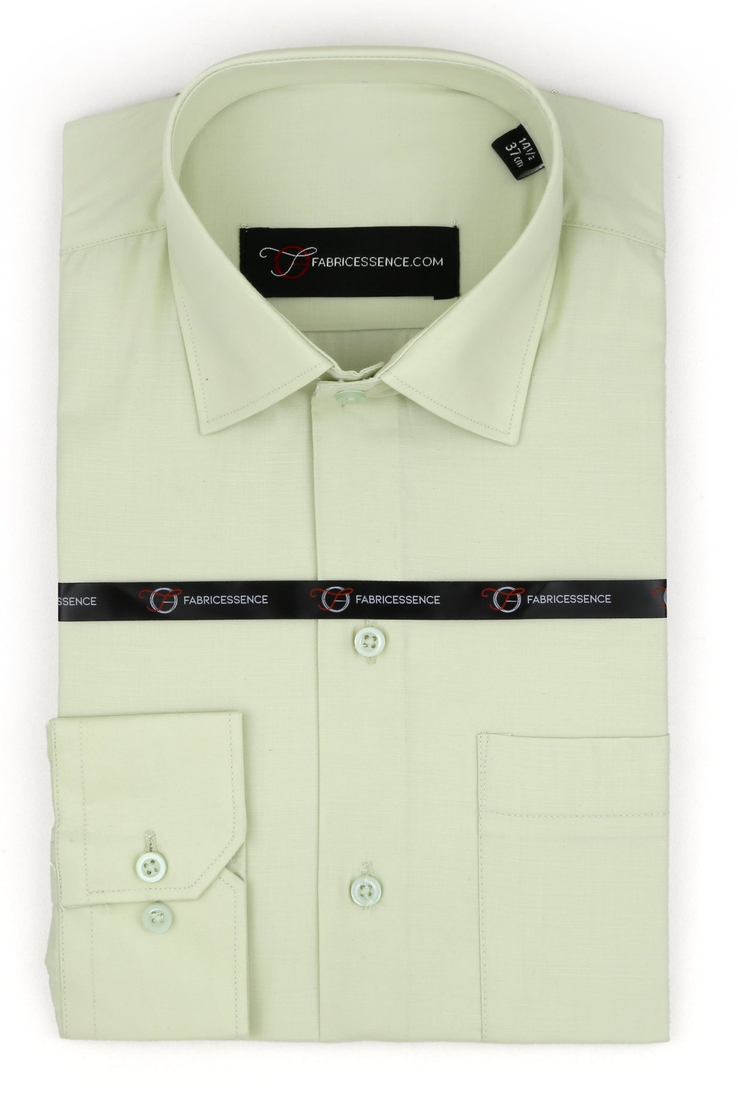 Men's || Pista Green || Plain Formal Shirt - FE1199PG