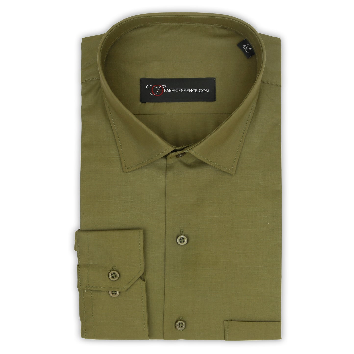 Men's Plain Formal Shirt - | Olive Green | FE1199OW