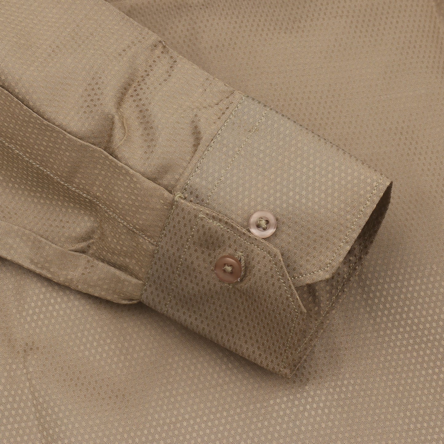 Dobby Self-Design Textured Formal Shirt β Executive Formal - Dark Beige | S142404 |