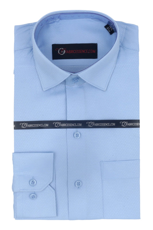 Dobby Self-Design Textured Formal Shirt  – Executive Formal - Sky Blue | S142405 |