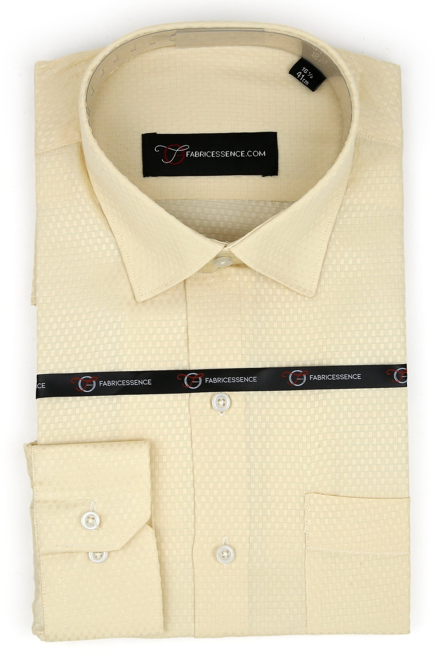 Dobby Self-Design Textured Formal Shirt  β Executive Formal -  Cream| 2025 A |
