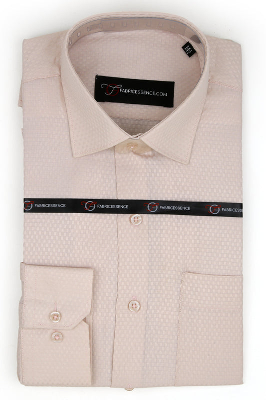 Dobby Self-Design Textured Formal Shirt  β Executive Formal-  Light Pink| 2025 B |