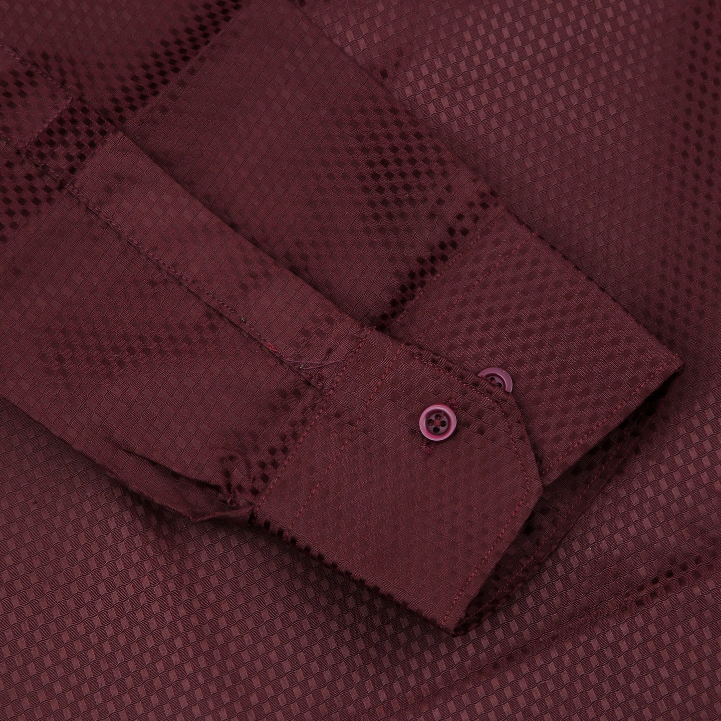 Dobby Self-Design Textured Formal Shirt β Executive Formal- Maroon | 2025 E |
